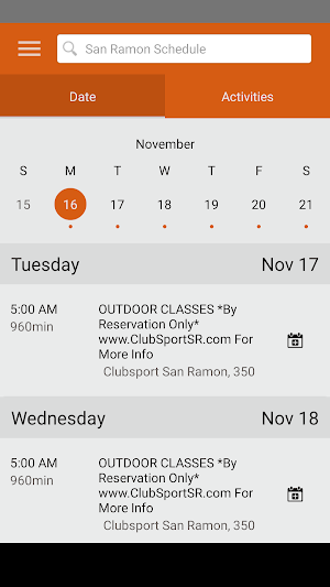 ClubSport of San Ramon Screenshot 1