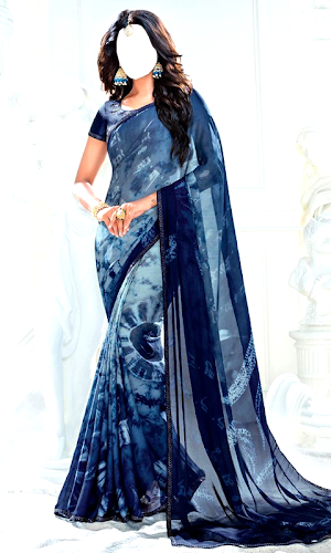 Women Silk Sarees Photo Montage Screenshot 1