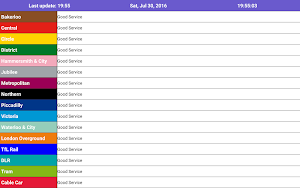 London Transport Status Screenshot 3
