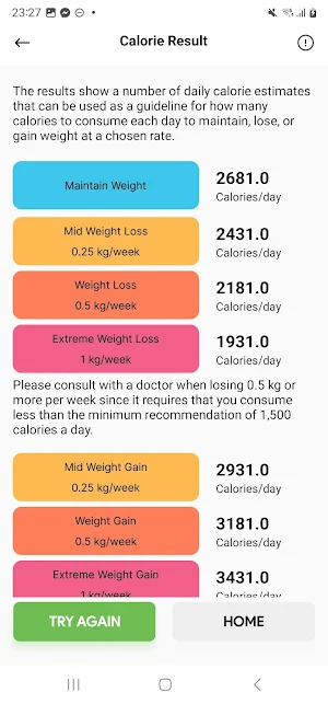 Health Calc & Weight Tracker Screenshot 3