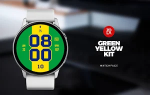Green Yellow Kit Watch Face Screenshot 0