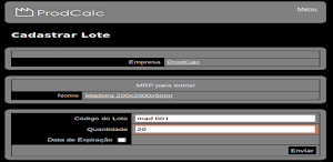 ProdCalc - MRP/PCP Online Screenshot 0
