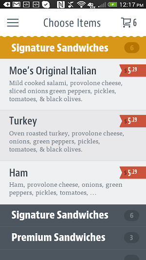 Moe's Italian Sandwiches Screenshot 2