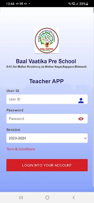 BAAL VAATIKA TEACHER APP Screenshot 0