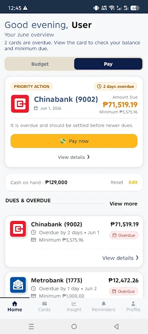HiveCard: Credit Card Manager Screenshot 1