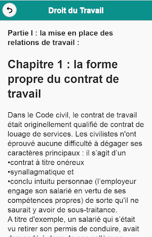 Droit du Travail Screenshot 2