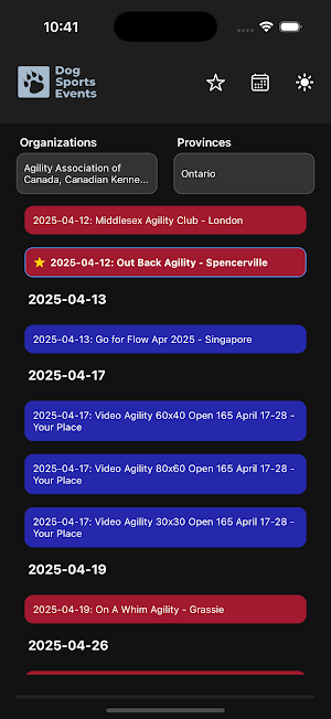 Dog Sports Events Screenshot 0