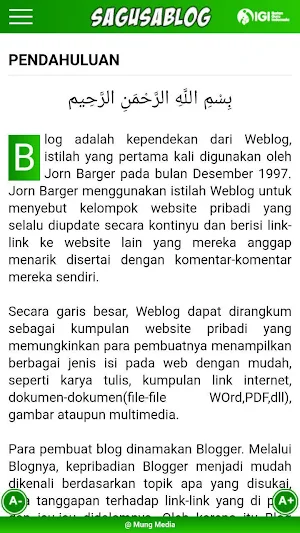 Tutorial Blogger Dasar - SAGUSABLOG IGI Screenshot 3
