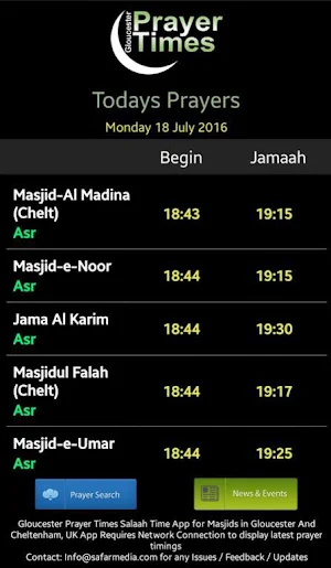 Gloucester Prayer Time Screenshot 0