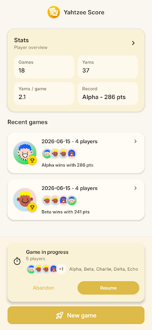 Yahtzee Score Screenshot 1