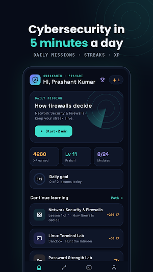 Surakshin: Learn Cybersecurity Screenshot 0