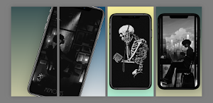 Black wallpaper moon and anim Screenshot 0