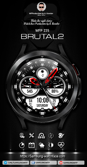 WFP 225 Brutal Mod2 Watch Face Screenshot 0