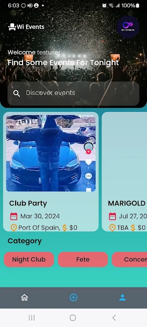 WiEvents Screenshot 1
