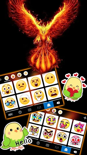 Fire Phoenix Keyboard Background Screenshot 3