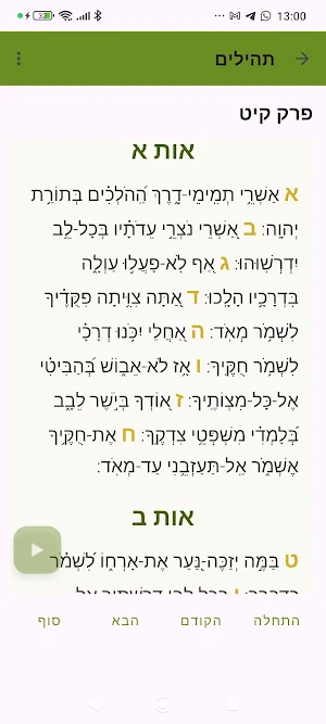 תהילים - Tehilim Screenshot 1