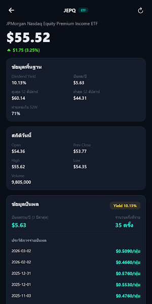 เงินปันผล - Dividend Tracker Screenshot 1