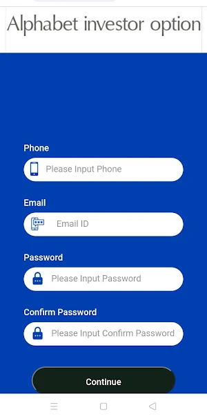 Alphabet Investor Option Screenshot 3