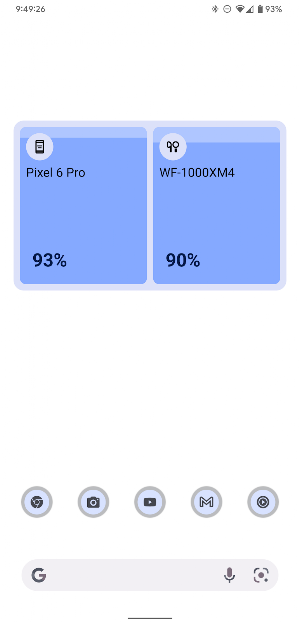 MaterialBatteryWidget 電池ウイジェット Screenshot 1