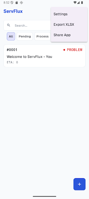 ServFlux: Service Order Track Screenshot 1