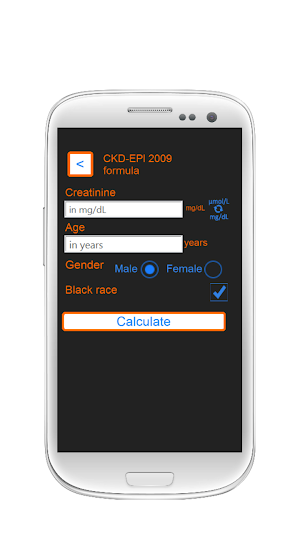 Kidney eGFR Calculator Screenshot 1