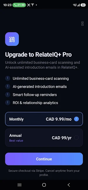 RelateIQ+ Screenshot 2