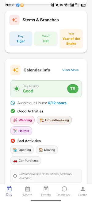 MyLunar - Calendar & Events Screenshot 1