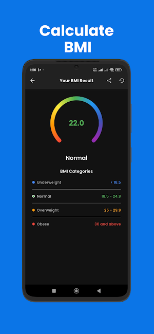 FitMetric – BMI & Fitness App Screenshot 2