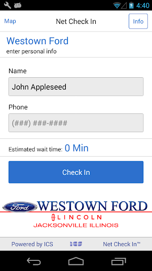 Net Check In - Westown Ford Screenshot 1