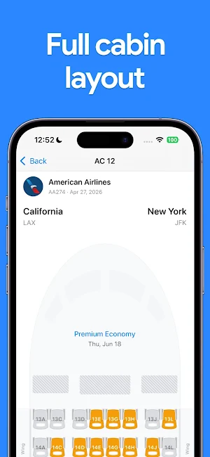 SeatMap: Flight Seat Info Screenshot 1