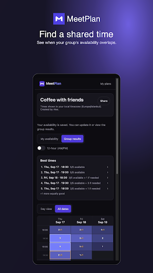 MeetPlan: Group Planner Screenshot 2