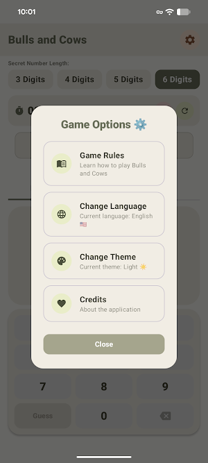 Bulls and Cows Screenshot 0