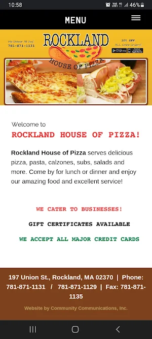 Rockland House of Pizza Screenshot 1