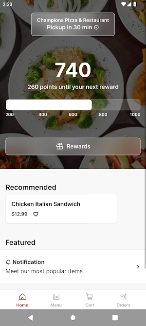 Champions Pizza & Restaurant Screenshot 0