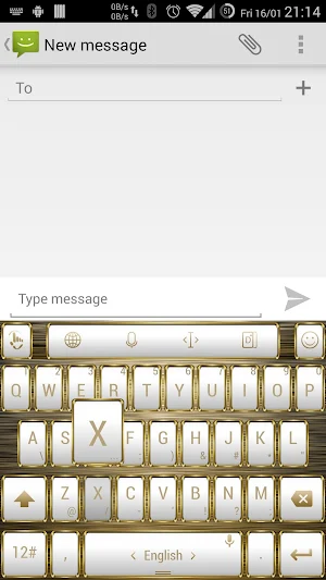 Theme for TPKeyboard FW Gold Screenshot 1