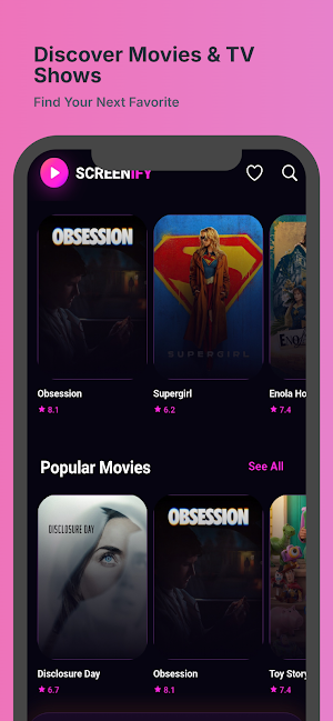 Screenify - Movies & TV shows Screenshot 2
