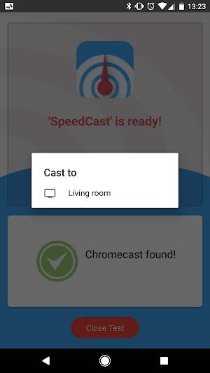 ⚡ SpeedCast - Internet speed test for Chromecast ⚡ Screenshot 1