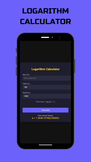Logarithm Calculator Screenshot 0