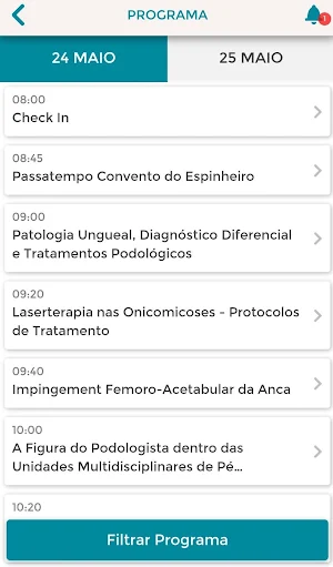 XIV Congresso Nacional de Podologia Screenshot 3