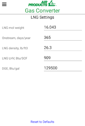 Gas Converter Screenshot 2