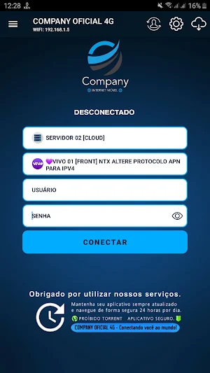 COMPANY OFICIAL 4G Screenshot 0