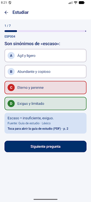 Simulador Examen UNAM 2026 Screenshot 1