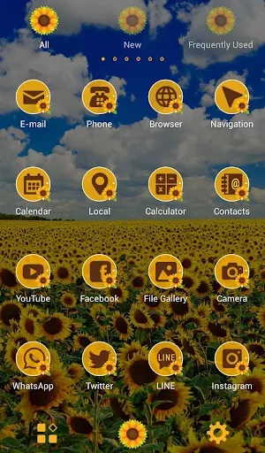 Beautiful Wallpaper Sunflower Field Theme Screenshot 2