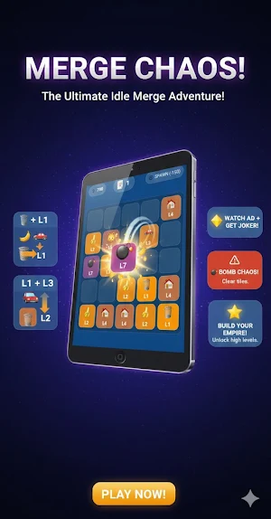Merge Chaos– Merge Puzzle Screenshot 1