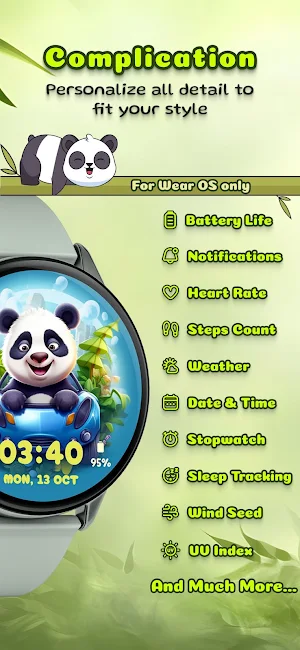 Cute Panda Watch Faces PRO Screenshot 2