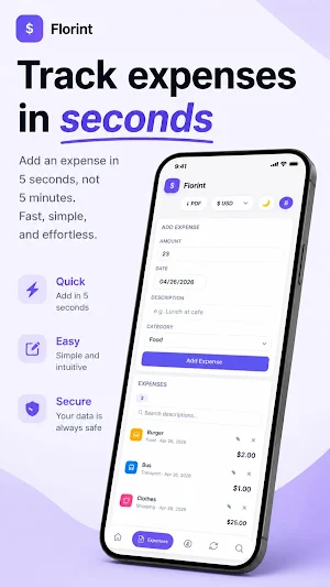 Florint — Expense Tracker Screenshot 1
