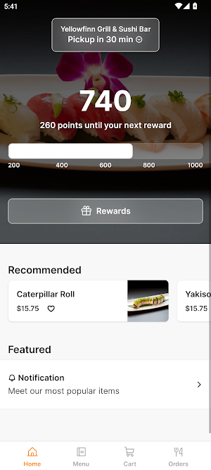 Yellowfinn Grill & Sushi Bar Screenshot 0