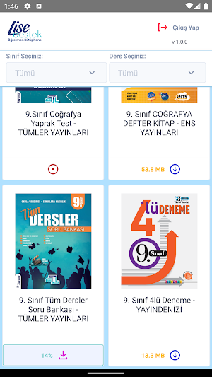 Lise Destek Öğretmen Kütüphane Screenshot 2