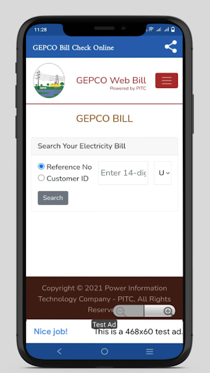 GEPCO online bill check Screenshot 1