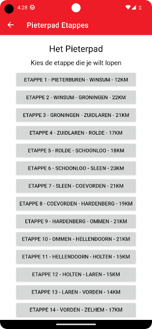 Lange Wandelroutes Screenshot 1